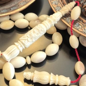 Oyma İmame Usta işçilikli 33 Lük Kemik Tesbih