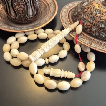 Oyma İmame Usta işçilikli 33 Lük Kemik Tesbih