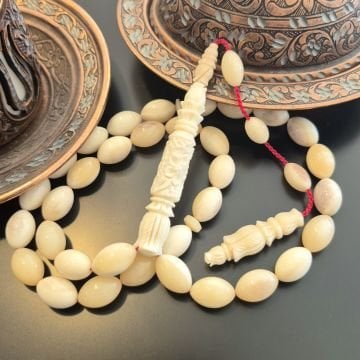 Oyma İmame Usta işçilikli 33 Lük Kemik Tesbih