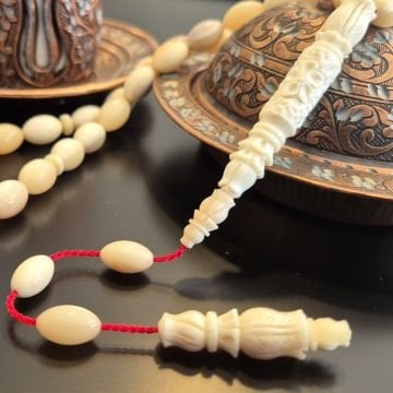 Oyma İmame Usta işçilikli 33 Lük Kemik Tesbih