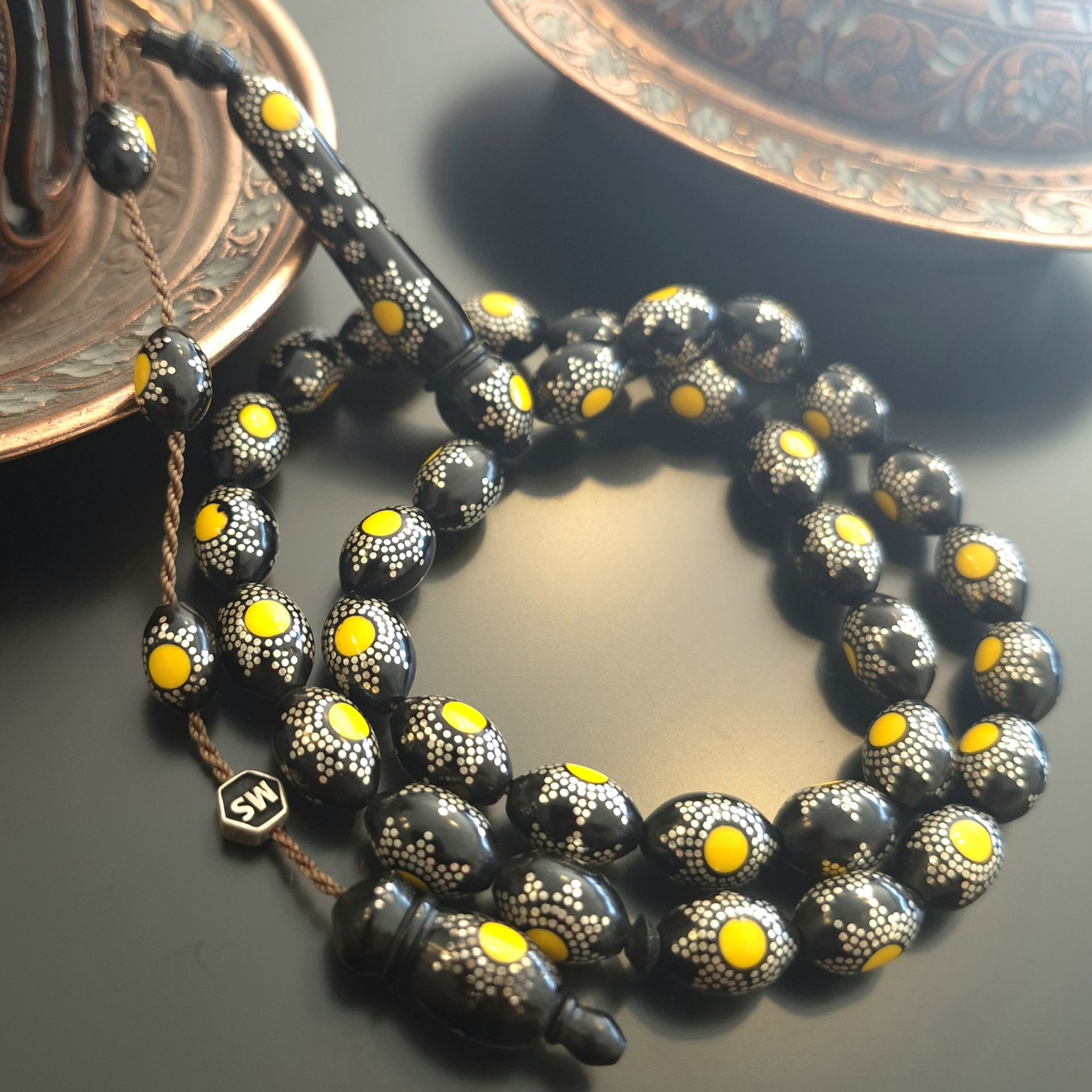 Gümüş İşlemeli 33 lük Kuka Tesbih