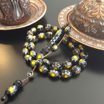 Gümüş İşlemeli 33 lük Kuka Tesbih