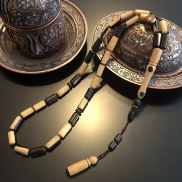 Kapsül Kesim Benekli Abanoz Ağacı 33 lük Tesbih