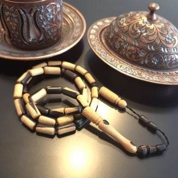 Kapsül Kesim Benekli Abanoz Ağacı 33 lük Tesbih