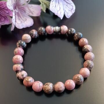 Rodonit Taşı Doğal Taş Bileklik