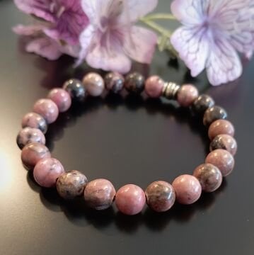 Rodonit Taşı Doğal Taş Bileklik