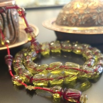 Kalem İşçilikli Usta İşi Oyma İmame Sistemli Kapsül Kesim 33 lük Ateş Tesbih