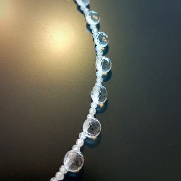 Kristal Kuvars Tasarım Gümüş Kolye