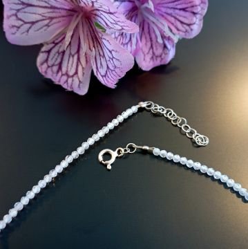 Kristal Kuvars Tasarım Gümüş Kolye