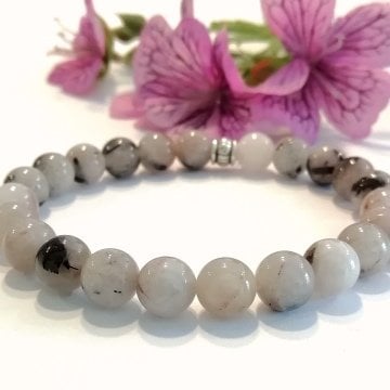 Rutil Kuvars Doğal Taş Bileklik