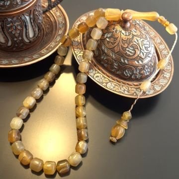 Koç Boynuzu Usta işçilikli 33 lük Kapsül Kesim Tesbih
