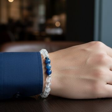 Kyanit ve Kristal Kuvars Pozitif Enerji Bilekliği