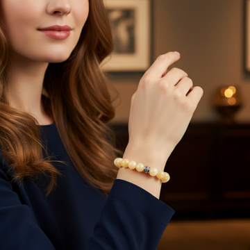 Kalsit Doğal Taş Bileklik