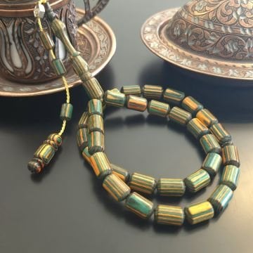 Usta İşi Kapsül Kesim Kafur Ağacı 33 lük Tesbih