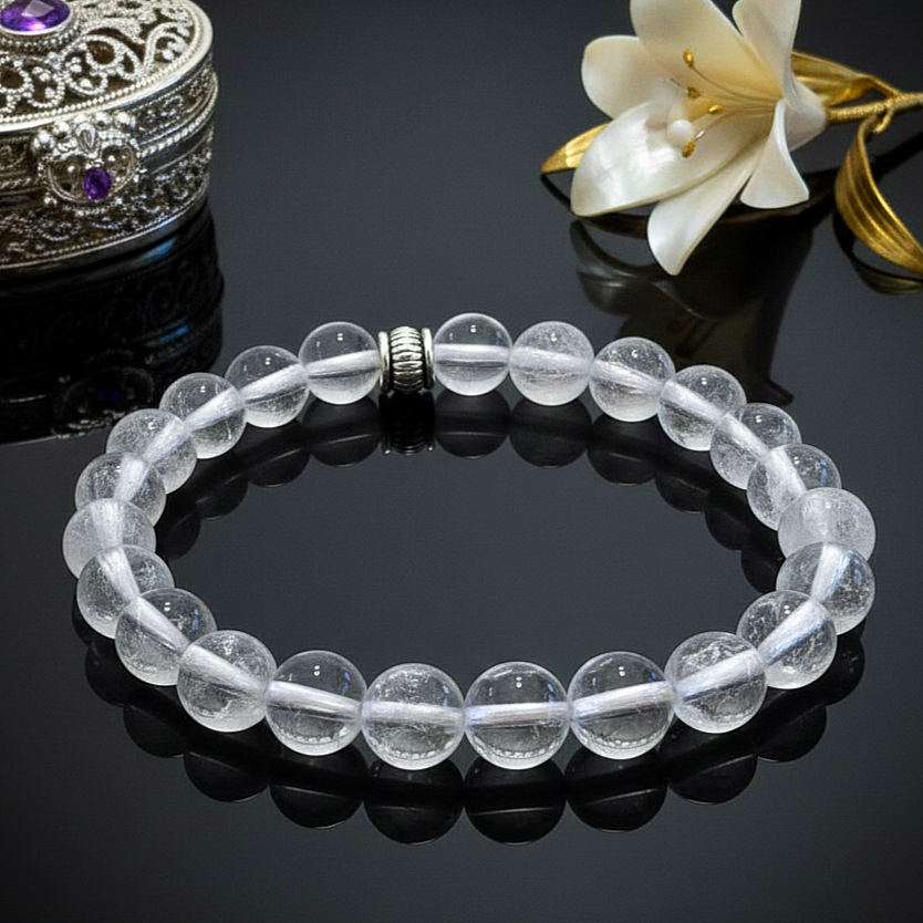 Kristal Kuvars Doğal Taş Bileklik