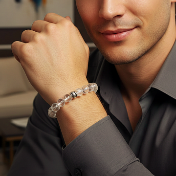 Kristal Kuvars Doğal Taş Bileklik