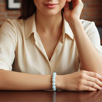 Akuamarin Doğal Taş Bileklik