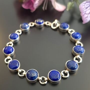 Lapis Lazuli Tasarım Gümüş Bileklik