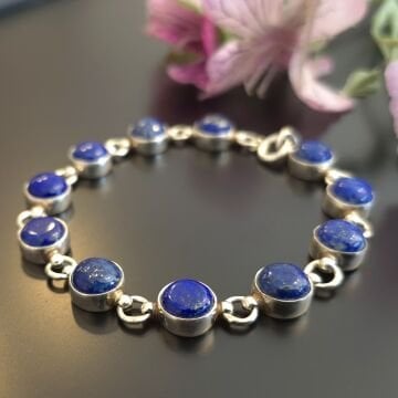 Lapis Lazuli Tasarım Gümüş Bileklik
