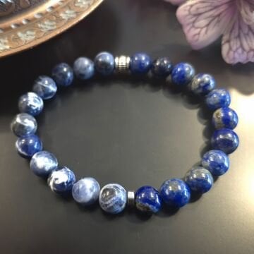 Lapis Lazuli ve Sodalit Taşlı Doğal Taş Bileklik - Zihinsel Berraklık ve İçsel Huzur Temalı