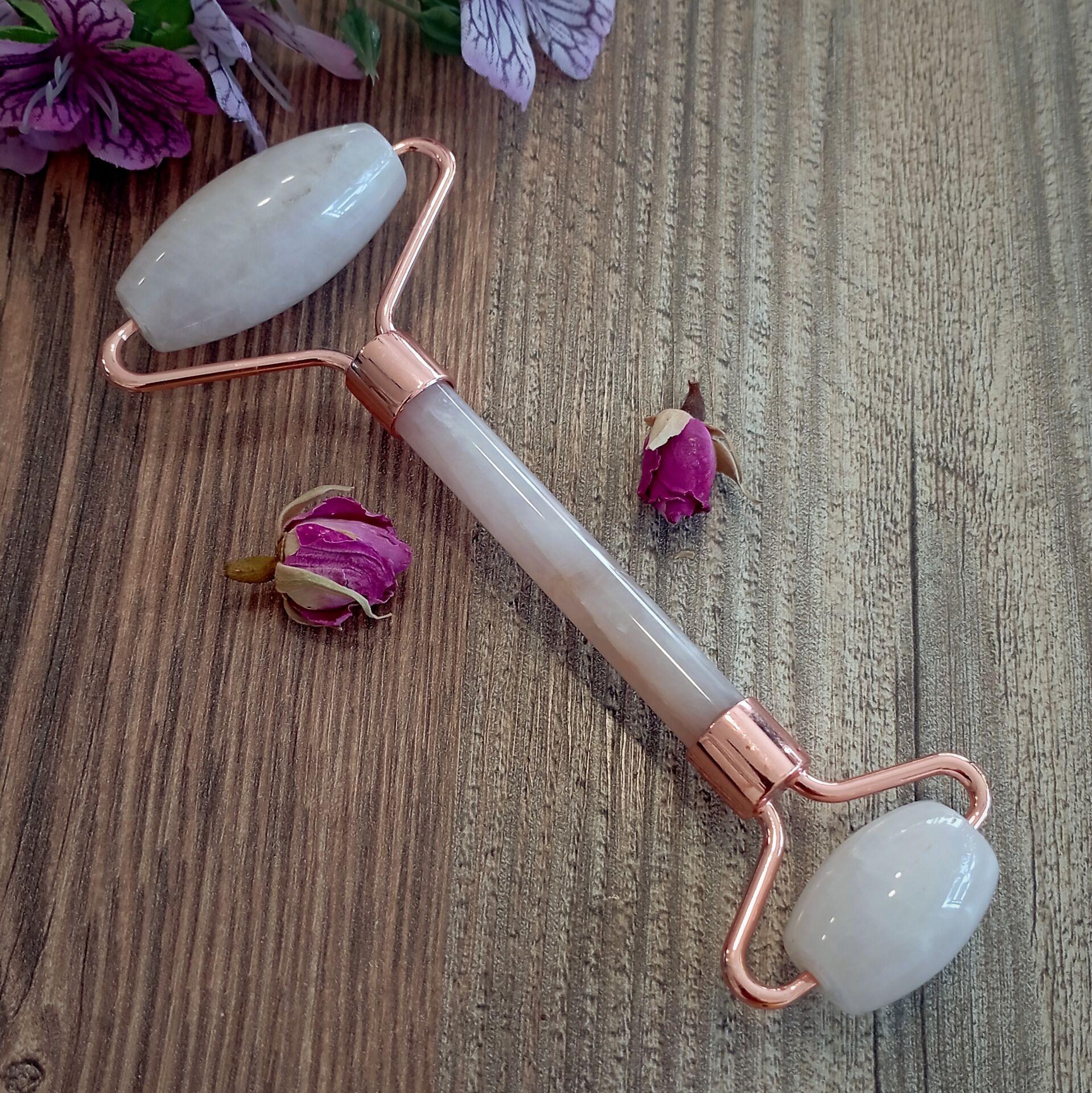 Pembe Kuvars Roller Masaj Taşı