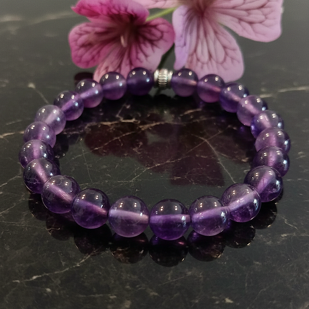 Ametist Doğal Taş Bileklik