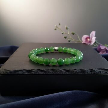 Tayvan Yeşim Taşı Faset Kesim Taşı Doğaltaş Bileklik - İçsel Yolculuk Temalı