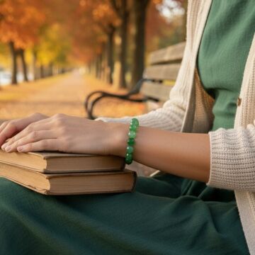 Tayvan Yeşim Taşı Faset Kesim Taşı Doğaltaş Bileklik - İçsel Yolculuk Temalı