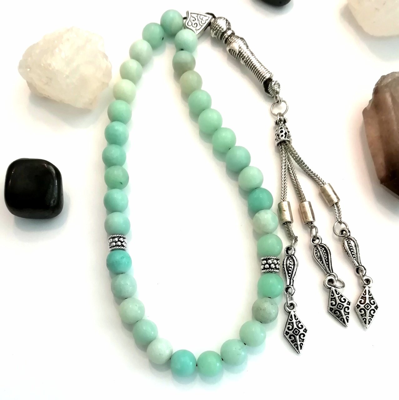 Amazonit Taşı Tesbih