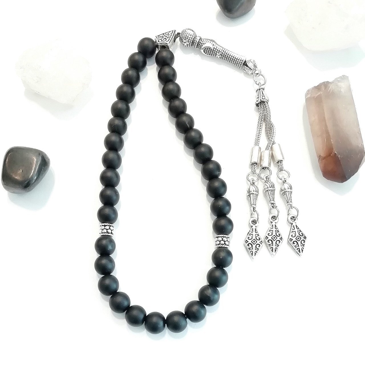 Mat Oniks Taşı Tesbih