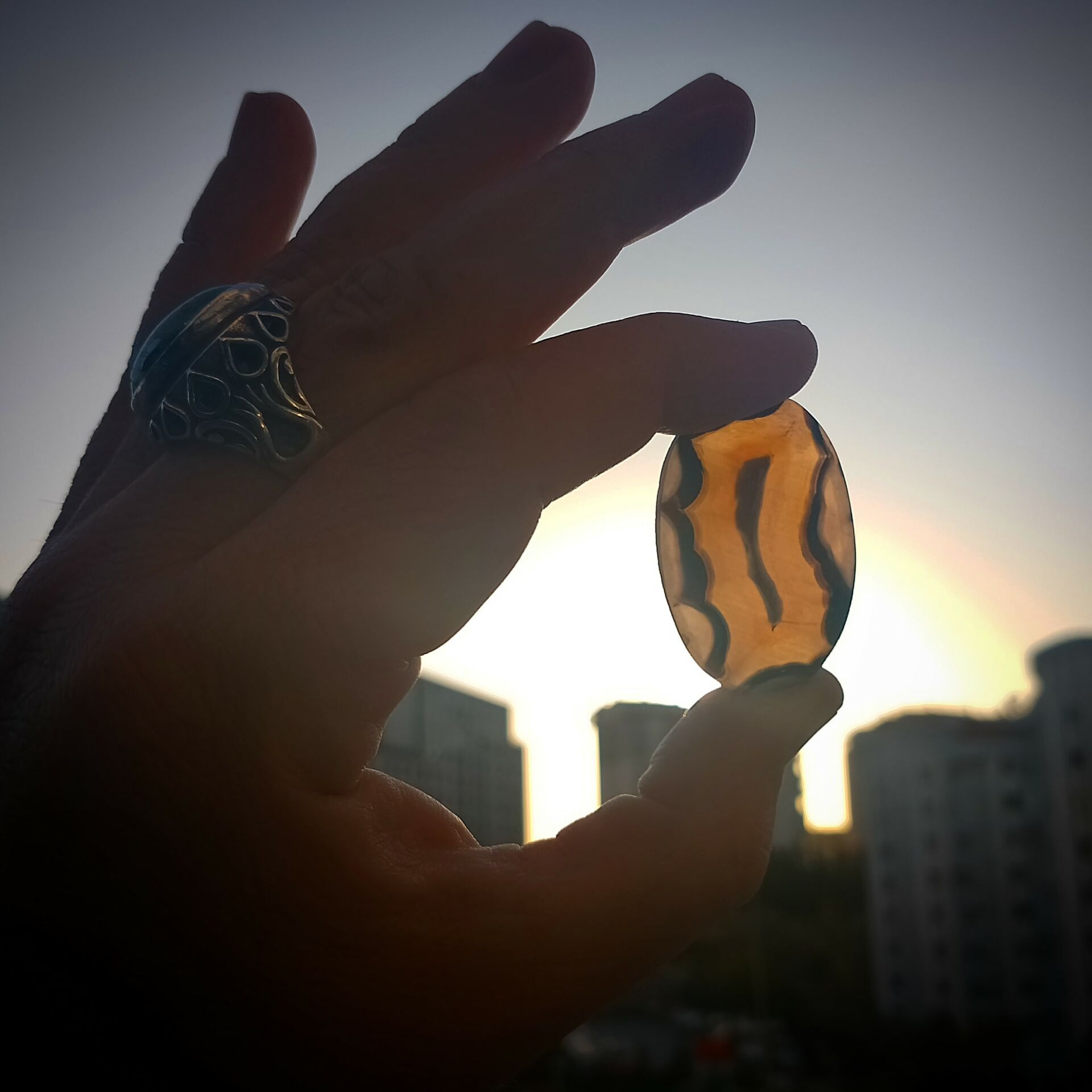 Çubuk Agat Kabaşon Kesim Doğal Taş