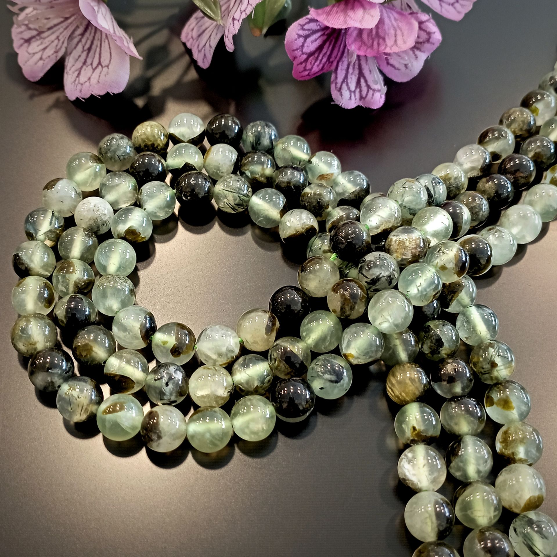 Prehnit (Prinayt) Doğal Taş Dizi