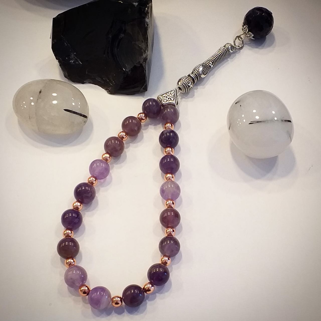 Ametist Taşı Efe Stres Tesbihi