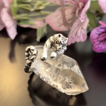 Kaplan Görseli Gümüş Yüzük