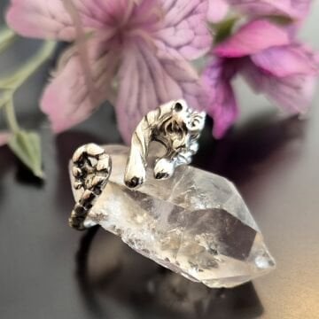 Kaplan Görseli Gümüş Yüzük