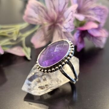 Ametist Tasarım Gümüş Yüzük