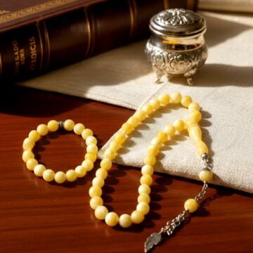 Beyrut Damla Set Küre Kesim 33 lük Tesbih ve Bileklik