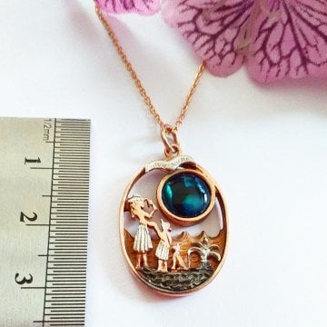 Anne Kız Okyanus Sedefli Gümüş Kolye