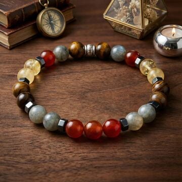 Eril Enerji Temalı Doğal Taş Bileklik