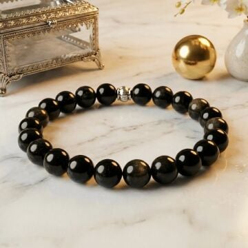 Gold Obsidyen Doğal Taş Bileklik