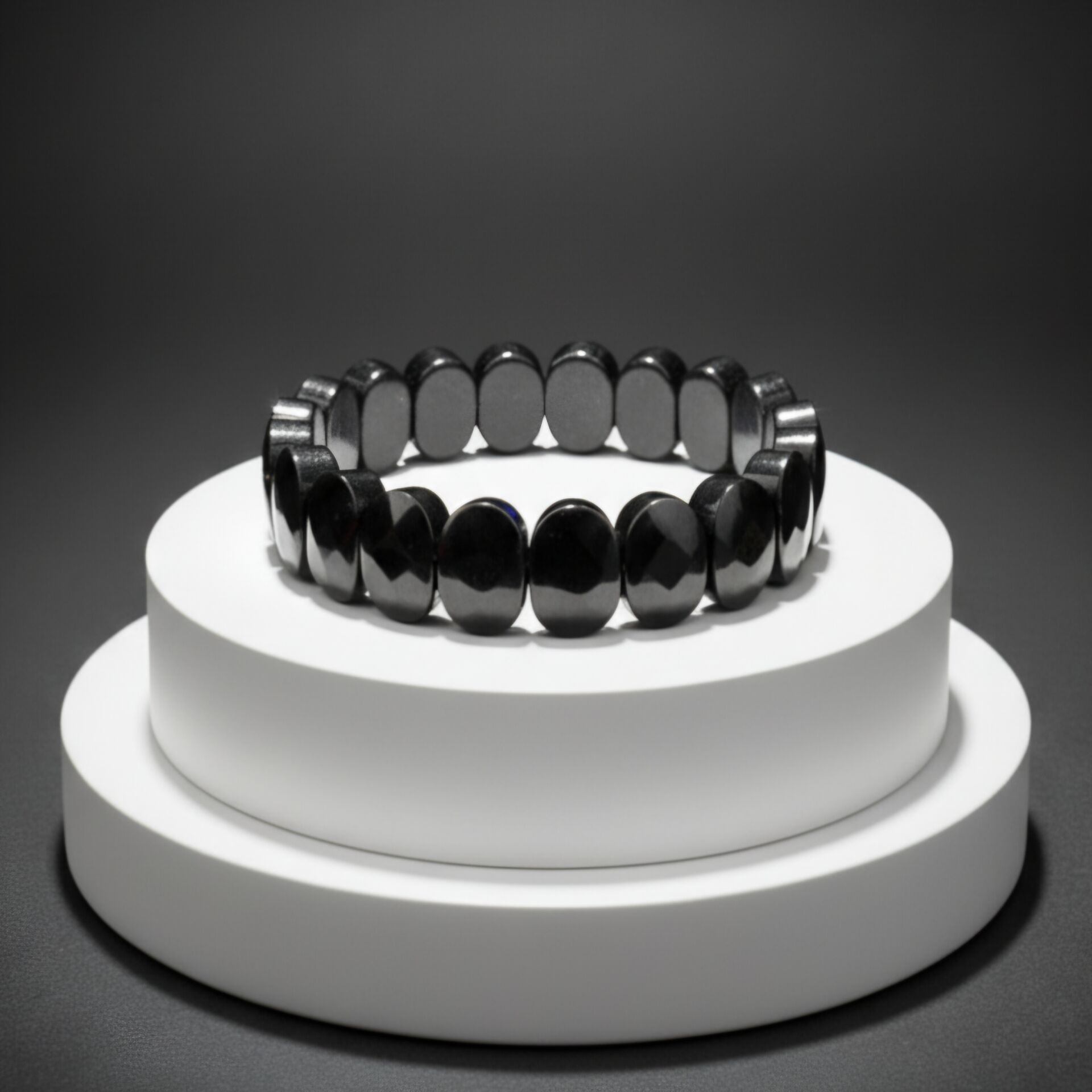 Özel Kesim Obsidyen Doğal Taş Bileklik - Koruma ve Denge Temalı