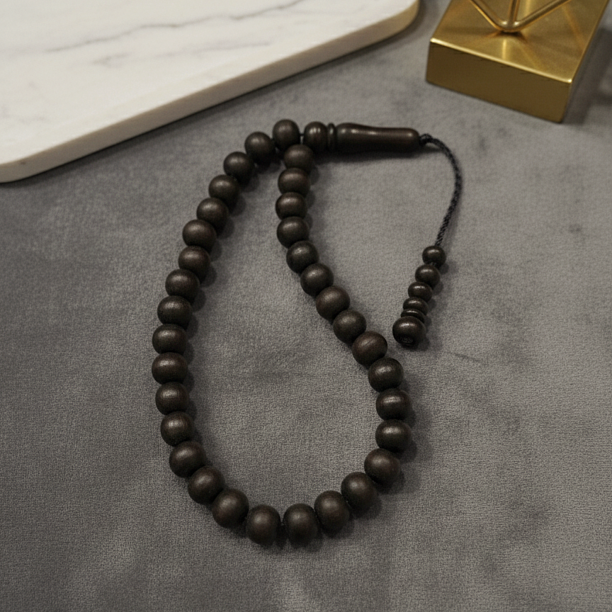 Siyah Renk Şimşir Ağacı 33'lük Tesbih