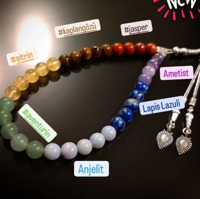 Çakra Taşları ile 33'lük Denge Tesbihi