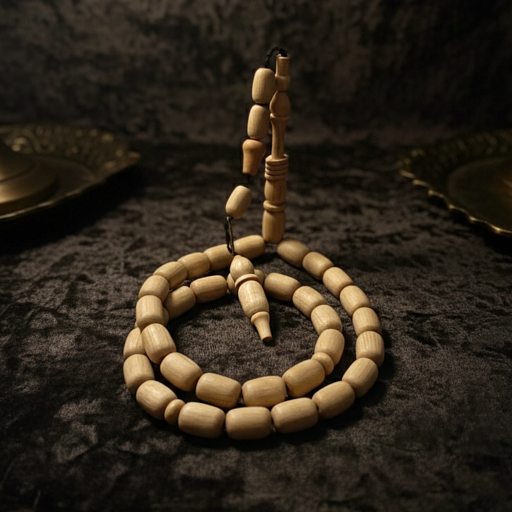 Usta İşi Kapsül Kesim Fil Dişi Ağacı 33’lük Tesbih