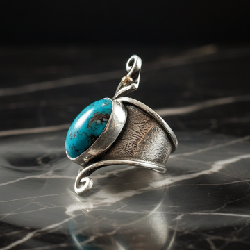Turkuaz (Firuze) Tasarım Gümüş Yüzük