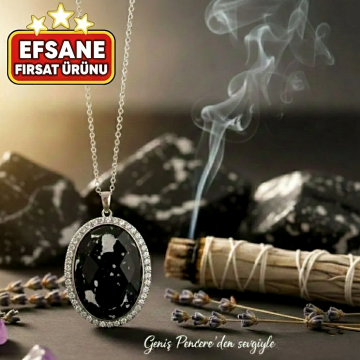 Siyah Jasper Taşı Tasarım Kolye