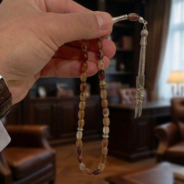 Arpa Kesim 33 lük Akik Taşı Tesbih