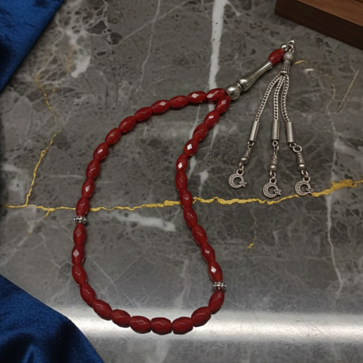 Arpa Kesim 33 lük Akik Taşı Tesbih