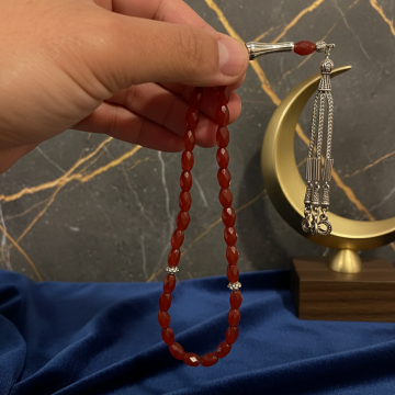 Arpa Kesim 33 lük Akik Taşı Tesbih