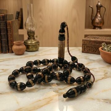 Pirinç işlemeli Kuka Ağacı 33 lü Tespih